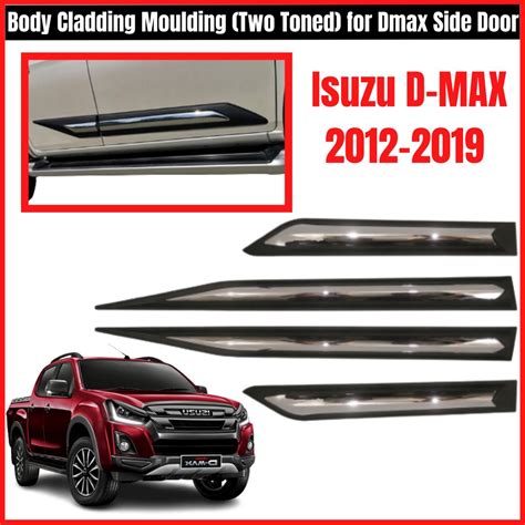 2012 2019 Isuzu D MAX Body Cladding Moulding Two Toned For Dmax Side