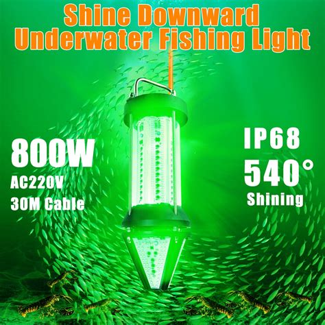 Green Underwater Fishing Lights 800w Led Best 72000lm Fishing Boat
