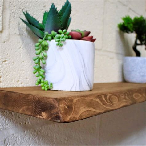 Teak Live Edge Floating Shelf At Eugene Mash Blog