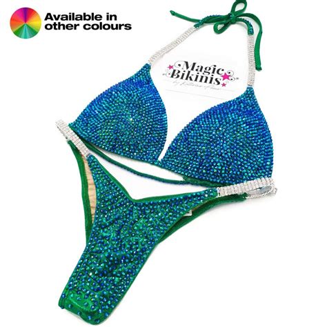 Connector Style Competition Bikini Quick Ship Full Bling Magic Bikinis Custom Competition