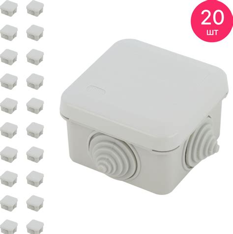 Распределительная коробка ЭРА для открытой установки 4 ввода, наружная ...