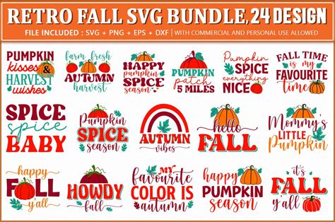 Retro Fall Svg Bundle Autumn Bundle Graphic By Extreme Designart