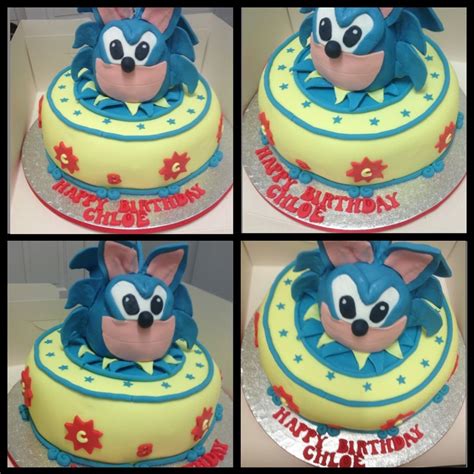 Sonic The Hedgehog Cake Made One Handed As I Have A Cast On Sonic