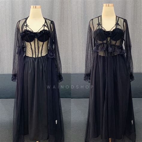 Jual Wainodshop Charlote Lingerie Dress Kimono Set S Xl Shopee Indonesia
