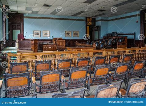 Butler County Courthouse Interior View Of Courtroom With Chairs And