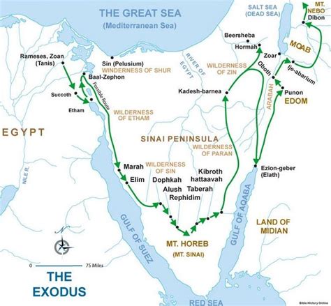 List Pictures Map Of Israel S Exodus From Egypt To Canaan Completed