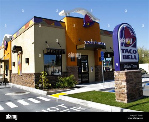 Taco Bell Drive Thru Restaurant In San Jose California Stock Photo