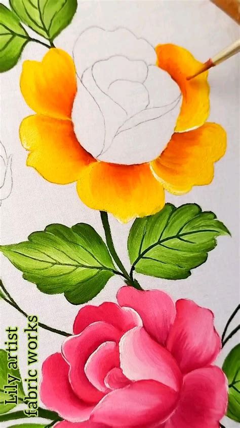 Como Pintar Una Flor En Tela Artofit