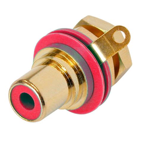 Rean Nys Gold Plated Phono Socket Red Rapid Electronics