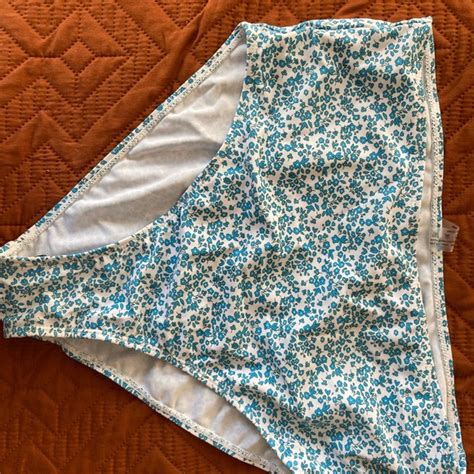 SHEIN Swim Baby Blue Floral High Waisted Bikini Set Poshmark