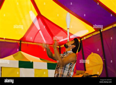 Mexico San Miguel De Allende Young Adult Man Practice Juggling And