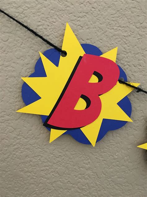 Superhero Theme Birthday Banner