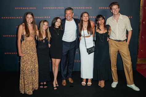 Matt Damon Steps Out With Daughters at 'Oppenheimer' Paris Premiere