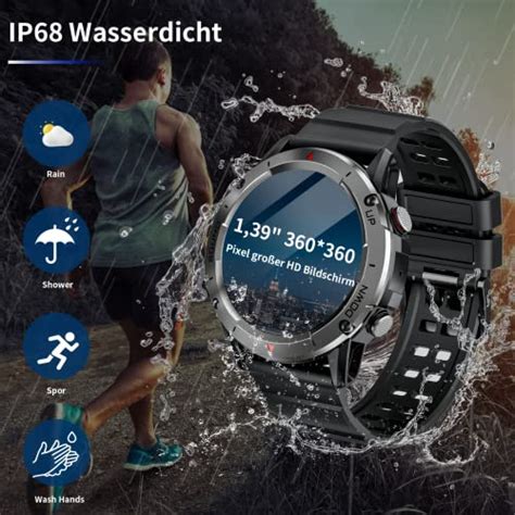 Loyaa Smartwatch Herren Mit Telefonfunktion 1 39 Zoll HD Touchscreen