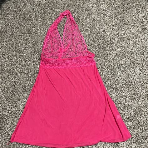 Intimates Sleepwear Pink Lace Babydoll Lingerie Set Poshmark
