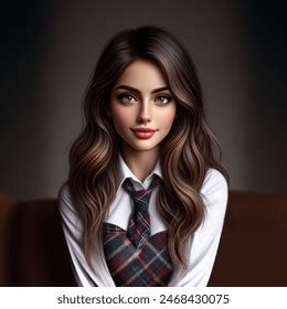 Gorgeous Mischievous Brunette Her Early S Ai Generated Image Shutterstock