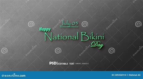 Simple Happy National Bikini Day Celebration Design Stock Illustration Illustration Of America