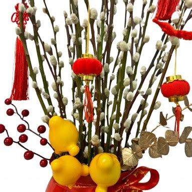Cny Pussy Willow Centrepiece