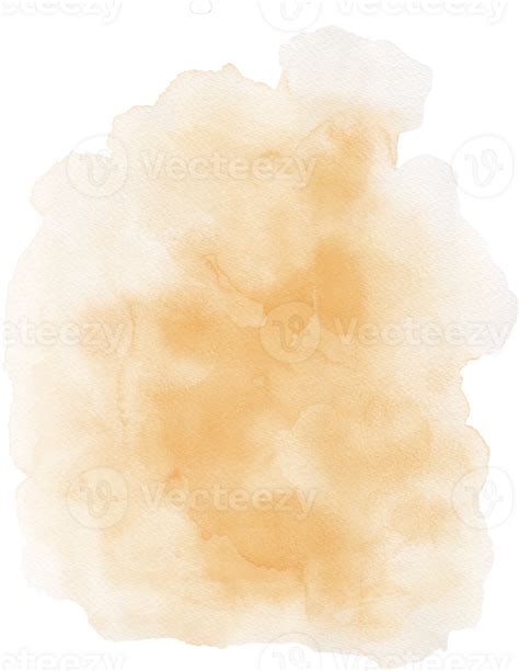 Light Orange Watercolor Texture Hand Painted Png