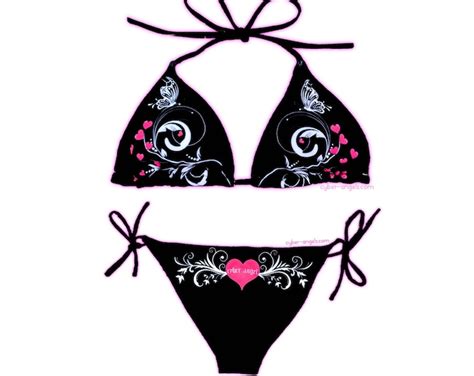 Tribal Angel Bikini Trashy Y2K Swimsuit 2000s Clothing Mcbling
