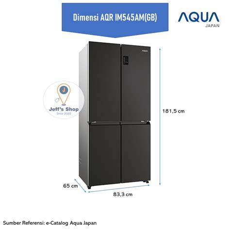 Jual AQUA AQR-IM545AM Kulkas SIDE BY SIDE MULTIDOOR 4 PINTU Inverter ...