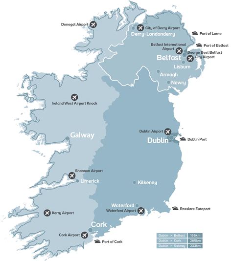 International Airports In Ireland Map Oconto County Plat Map