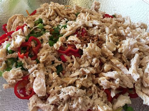 Chinese Chicken Cabbage Salad With Peanut Sauce Basilmomma