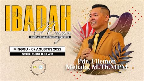 Ibadah Raya Live Streaming Sesi Iii Gbi Tabgha Bengkong Botania