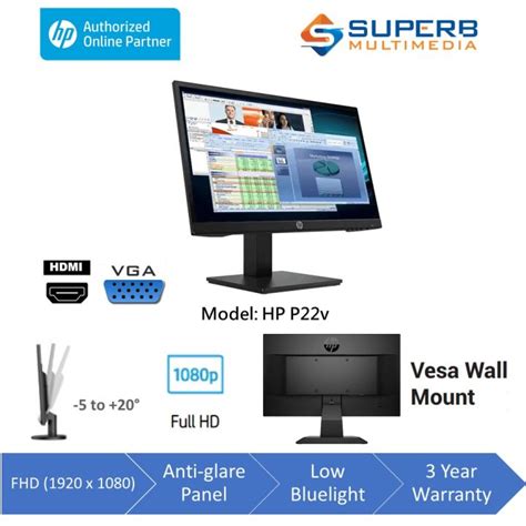 HP P22va G4 21 5 Inch FHD Monitor 453D2AA Lazada