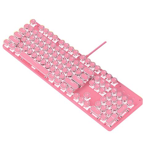 AMGRA Mechanical Keyboard Cute Girl Heart Pink 104 Keys Led Backlit ...