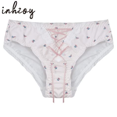 Lencer A Gay Para Hombre Ropa Interior Con Encaje Floral Tanga Bragas De Algod N Lolita