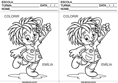 Rosto Da Emilia Para Colorir - RETOEDU
