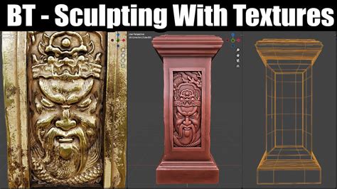 Blender Tutorial Sculpting With Textures Speed Game Art Youtube