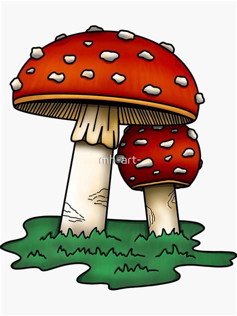 Amanita Muscaria Sticker For Sale By Mh Art Redbubble