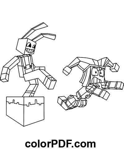 Jax Et Pomni Cirque Numérique Minecraft Coloriages et livres en PDF