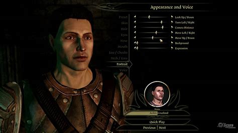 Dragon Age Origins Character Creation Youtube