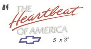 Heartbeat Decals Red, White & Blue