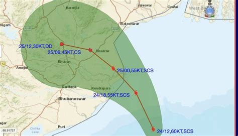 Cyclone Dana 60KM From Dhamra Gale 120Kmph Over North Odisha Coast