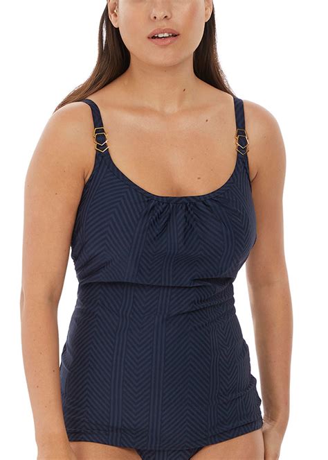 Fantasie Long Island Tankini Full Cup Bandeau Bikini Bra Swimsuit Ink