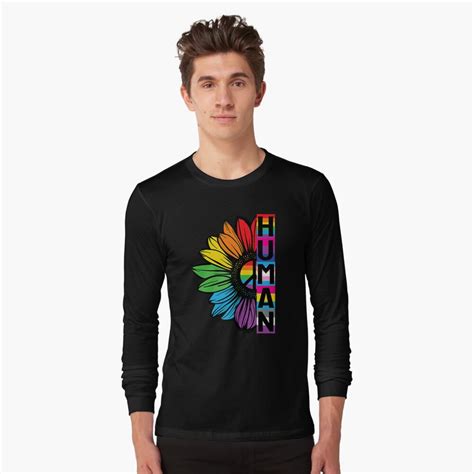 Pride Allyship Human Sunflower Lgbt Flag Gay Pride Month Lgbtq Essential T Shirt For Sale By