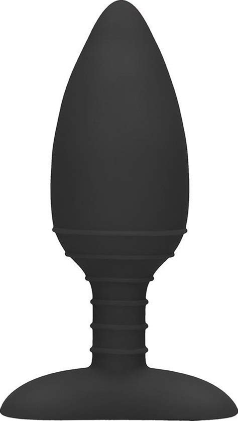 Elegance Heating Anal Butt Plug Glow Black Bol
