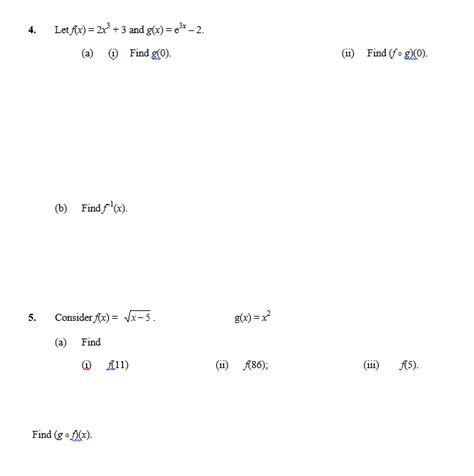 Solved 1 Let F X 7 2x And G X X 3 A Find Gof X