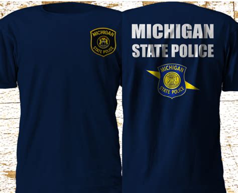 New Michigan State Police Department Swat Navy T Shirt S 4xl Ebay