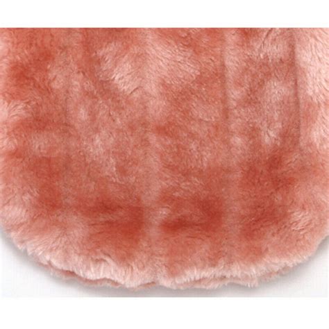 Large L Rubber Hot Water Bottle Bag Warm Cover Faux Fur Fluffy Pom Pom Cover EBay