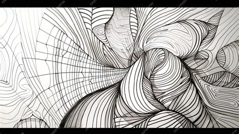 premium photo abstract black  white  art illustration