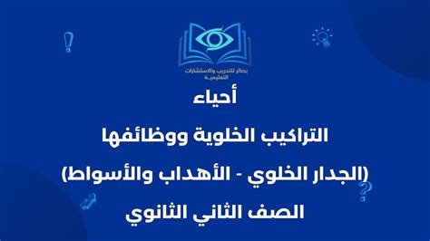 أحياء التراكيب الخلويةووظائفها الجدار الخلوي الأهداب والأسواط الصف