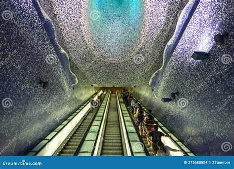 Toledo Subway Station In Naples Italy Editorial Stock Image Image