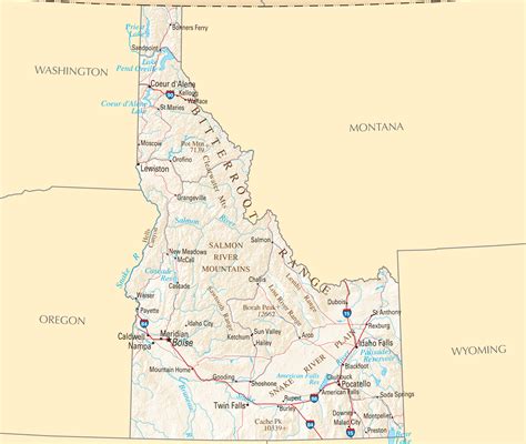 Map Of Idaho And Oregon
