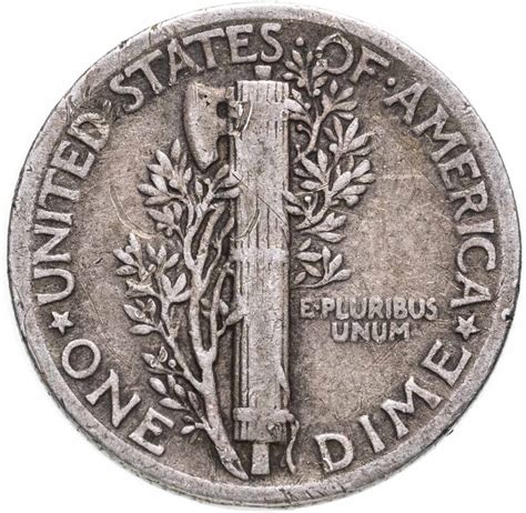 Монета США 10 центов (дайм, one dime) 1940 стоимостью 850 руб.
