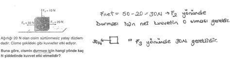 S N F Kuvvet Ve Hareket S Rt Nme Kuvveti Z Ml Sorular